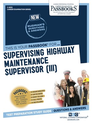 cover image of Supervising Highway Maintenance Supervisor (III)